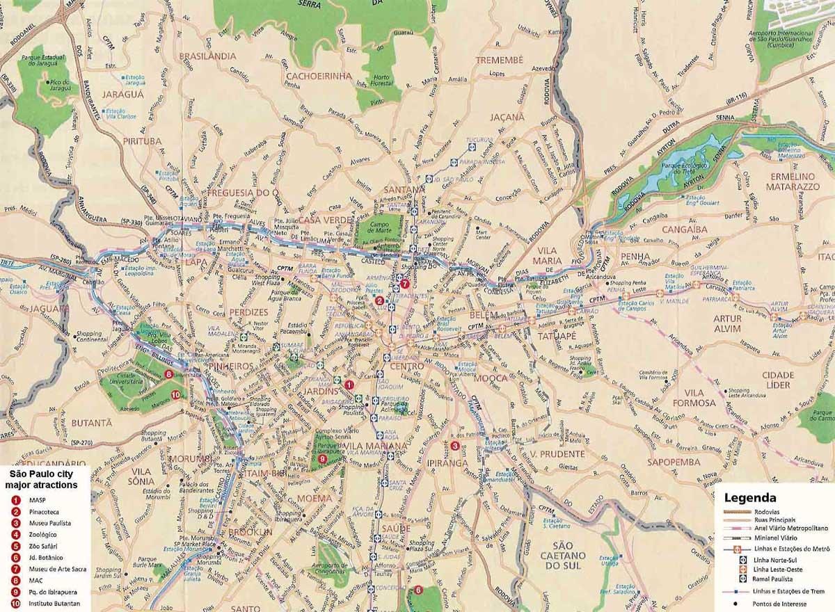 Սան այգի քարտեզի վրա